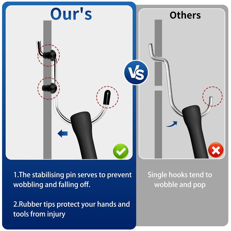 Pegboard Hook 100 Pcs, Heavy Duty Peg Board Hooks, Pegboard