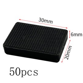 KAIISSA Window Glazing Glass Packers Spacers, Flat Floor Glass Shim Glass Gasket Spacers and Leveling Flooring Packers, Thickness 6mm, Black (Pack of 50) (30x20mm)