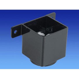 Wavin OSMA 4T823 Black Pipe Connector and Bracket for 61mm Square downpipe
