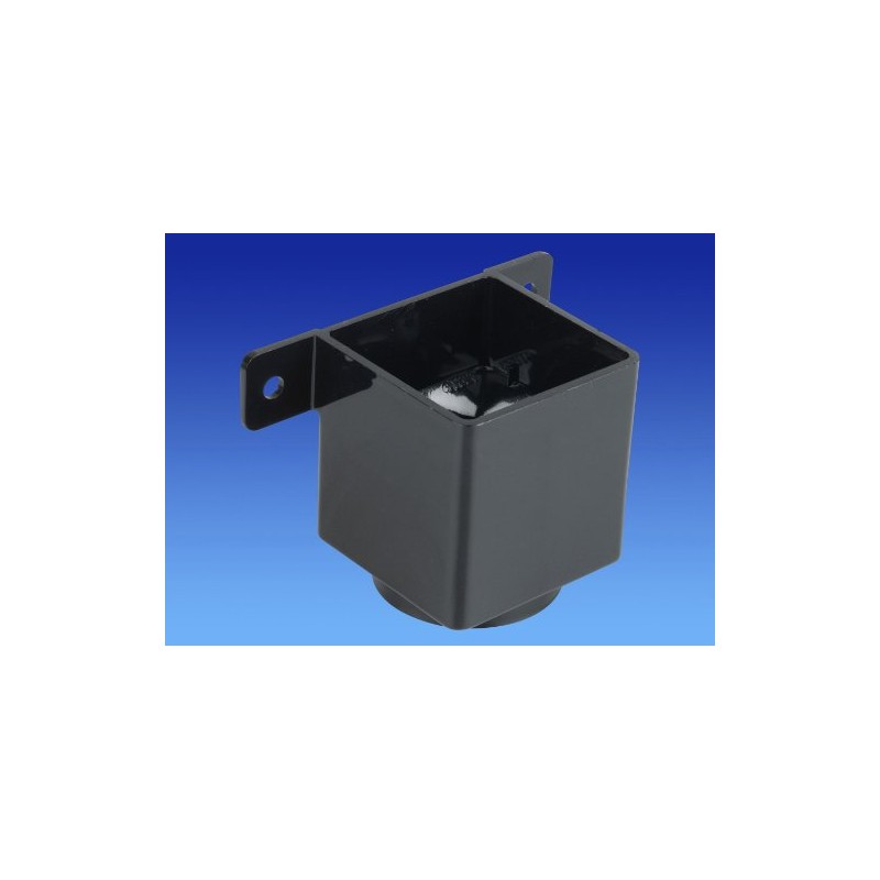 Wavin OSMA 4T823 Black Pipe Connector and Bracket for 61mm