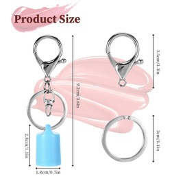 Hoohnnaa 4Pcs Lip Gloss Holder Keychain Cap for Summer Fridays, Lip Balm Holder Keychain Compatible with Summer Fridays & LANGIGE (Blue*2 & Pink*2)