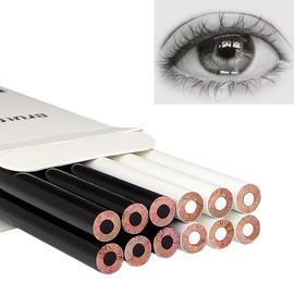 SIQITECHNO 12Pcs Black and White Based Colored Pencils Wooden Oil Color Pencils Premier Soft Core Colored Pencil for Drawing Sketching Shading