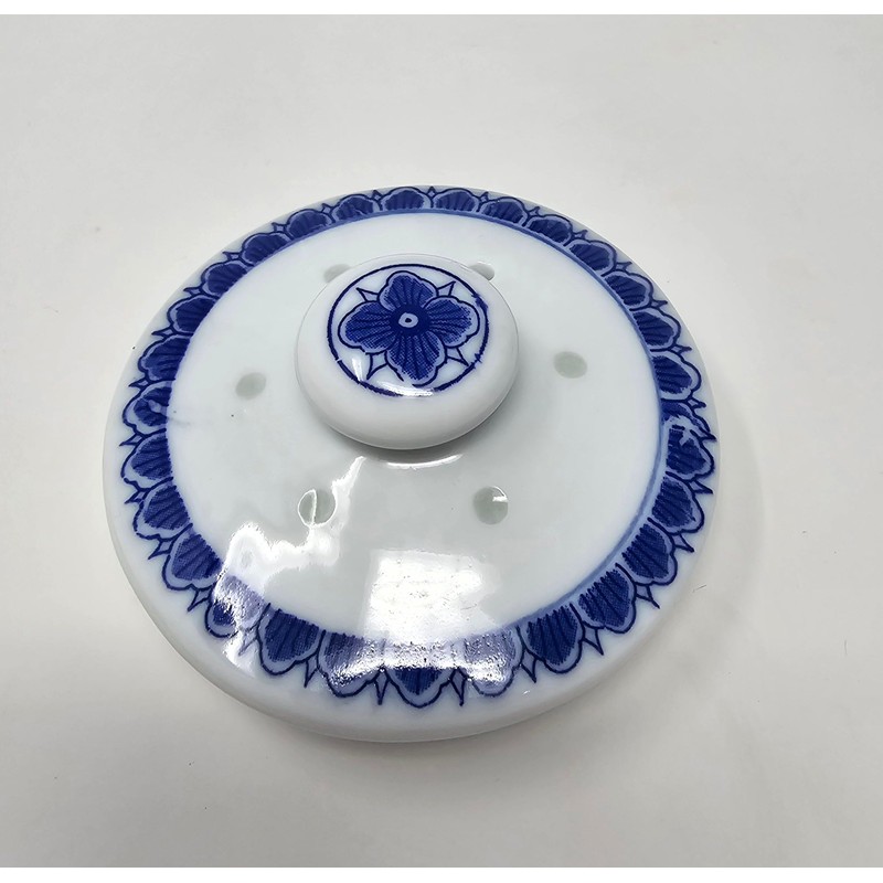 Large Teapot Blue and White Porcelain 64 OZ