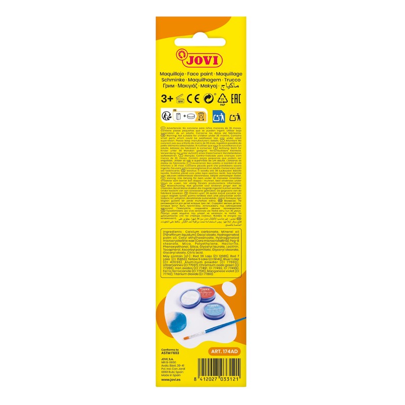 Jovi Adventure 3 x 8ml Bottles Cream White Red Light