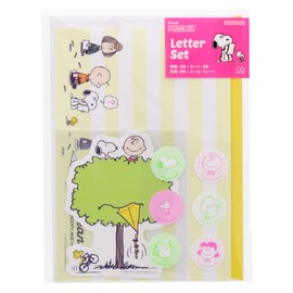 Sunstar Stationery Snoopy Letter Set with Die Cut Card Peanuts Good Friends Kite Eater Tree S8905576