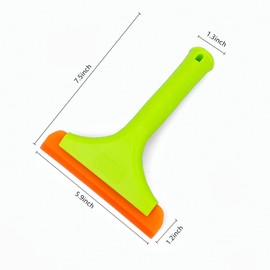 Lunbengo Soft Silicone Blade Squeegee for Shower Glass Door Mirrors Car Windshield, Window Tint Squeegee for Car Film with 5.9inch Squeegee Blade, 7.5inch Long Plastic Squeegee, Green