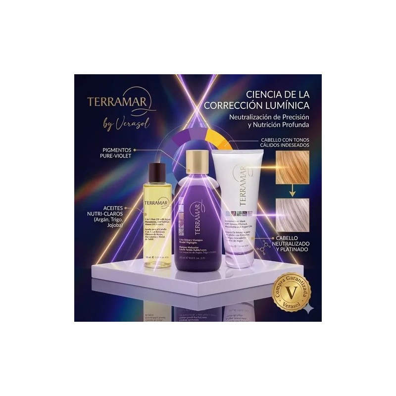 Kit Terramar Shampoo Matizador Mascarilla Y Ole 3 En 1