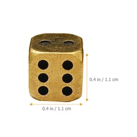 Totority Brass Dices: 12pcs Game Dice Metal Dices Party Game Toy Solid Metal Dice Entertainment Game Accessories