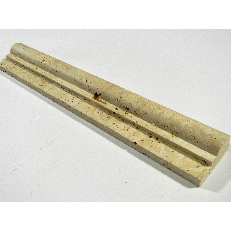 Durango Cream Travertine Honed Ogee Chair Rail Molding