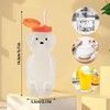 LONTOM 2 Pack Honey Bear Straw Cups, Squeezable Bear Bottle,