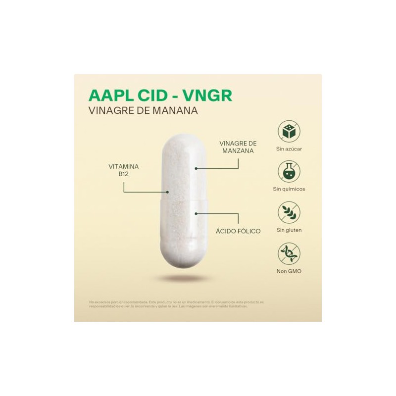 Vinagre de Cidra de Manzana con Ácido Fólico y Vitamina
