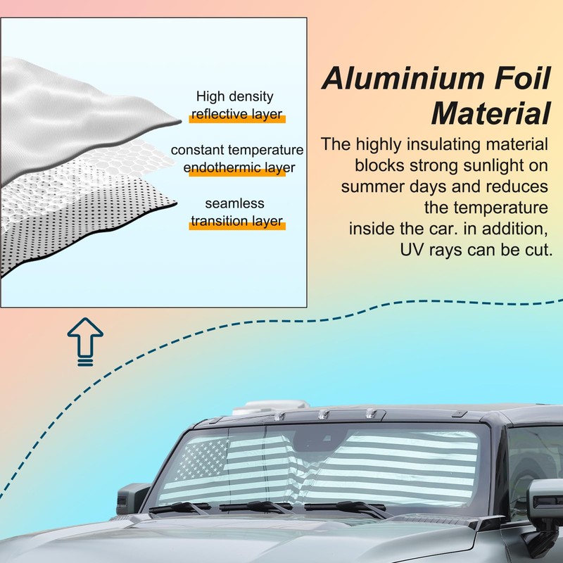 Windshield Sun Shade Compatible with Hummer EV Accessories 2024 2025