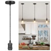 Licperron Vintage Pendant Light Fitting Kit, Braided Flex Ceiling Pendant