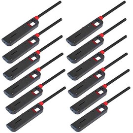 12 Pack BBQ Grill Lighter Refillable Butane Gas Candle Fireplace Kitchen Stove Long