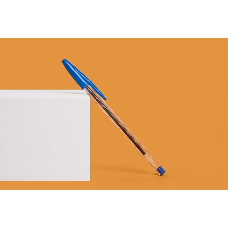 BIC Cristal Original Ballpoint Pens 0.4mm Line Width Blue Ink