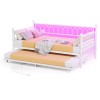 Metal Daybed Pull-out Trundle Twin Size Day Bed Frame w/