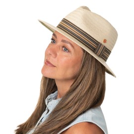 Mayser Mathis Summer Straw Hat, Traveller Hat, Sun Hat, Summer Hat, Beach Hat, Garden Hat, Women/Men, Made in the EU, Spring, Summer, Summer, natural, M