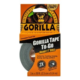 Gorilla Tape To Go Cinta Adhesiva 2.65 Cm X 9.14 M Color Negro Lisa