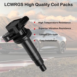 Set of 4 Ignition Coil Pack and Spark Plugs Fits for Toyota Corolla Matrix Pontiac Vibe 2000 2001 2002 2003 2004 2005 2006 2007 2008 1.8 L4 Replaces# UF247 7090