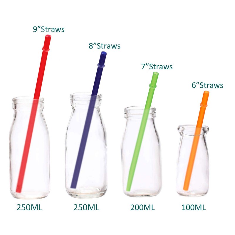 Dakoufish 8 Inch Reusable Plastic Short Straws for 16oz 20oz