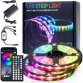 Jobfun LED Strip 10 m RGB LED Strip Smart LED Strip ED Strip with Remote Control and App Timer Setting Music Sync Ideal for Playroom Room Kitchen Parties