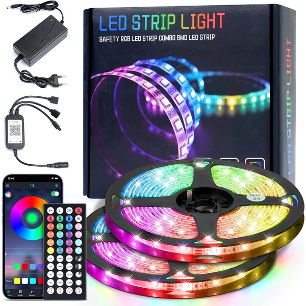 Jobfun LED Strip 10 m RGB LED Strip Smart LED