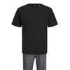 JACK&JONES Men's JACBACIS TEE and Woven Pants GIFTBOX Footie, Black/Pack:Pants