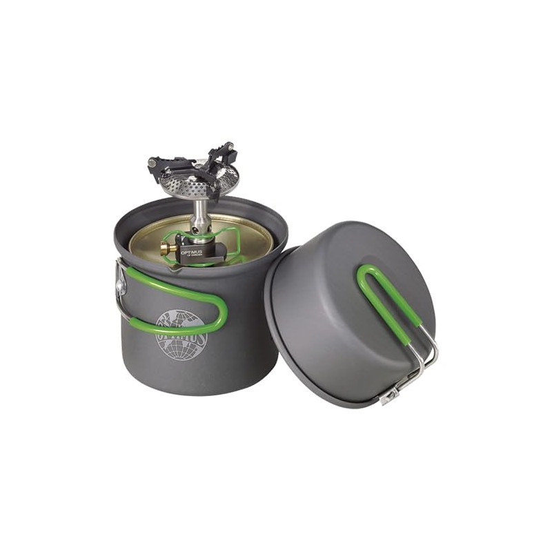 Optimus Crux Lite Solo Camping Stove grey/green 2019 camping cooker