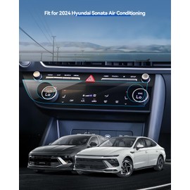 LANTU 2PCS Car Screen Protector for Hyundai Sonata SE/SEL/SEL Plus/N Line/Limited 2024 2025 Accessories Air Conditioning Nano Touchscreen Protector Film HD Clear Bubble Free