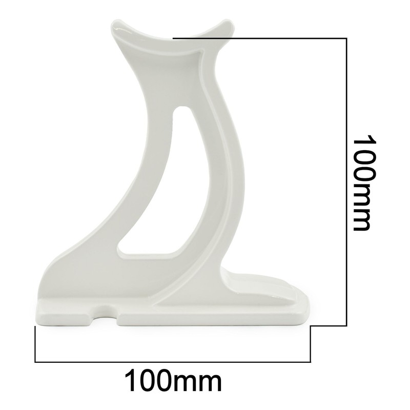Hot Flow Single Traffic White Column Radiator Foot - 100mm