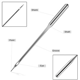 50 Pcs Sewing Machine Needles, Universal Regular Point Sewing Machine Needles for Brother, Singer, Janome, Varmax Heavy Duty Ball Point Needles, 75/11, 80/12, 90/14, 100/16, 110/18 (5 Pack of 10 Needles)