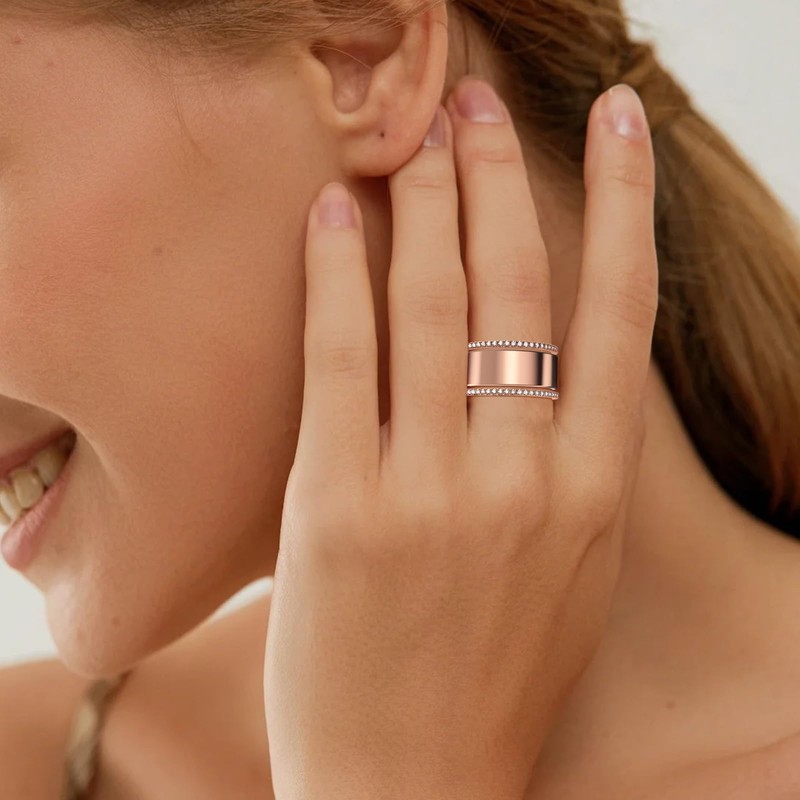 2-Pack 14K Gold Plated Stacking Rings for Oura Ring Gen