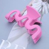 Cybche Large Hair Clips Pink Acrylic Wavy Claw Clips Matte