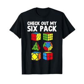 Check Out My Six Pack Puzzle Cube Funny Speed Cubing T-Shirt