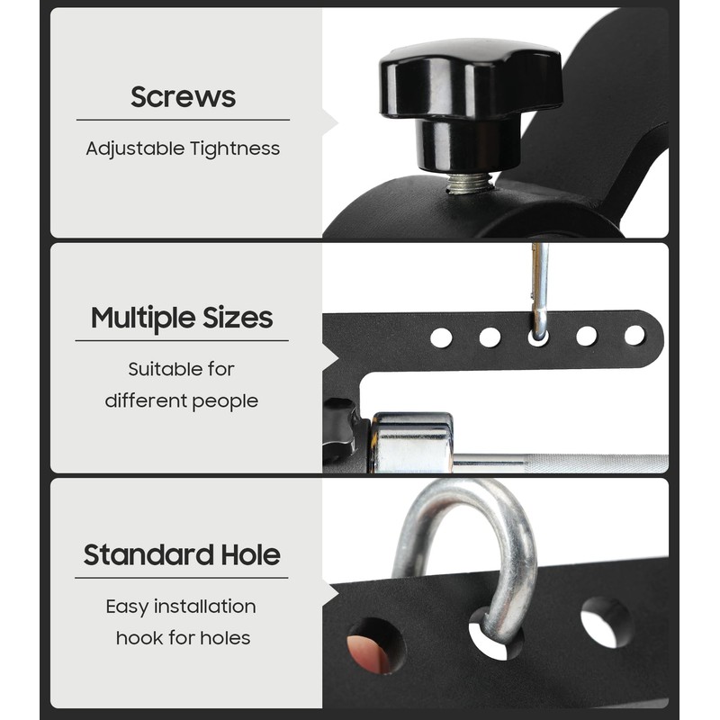 Rexhubro Heavy-Duty Belt Squat Attachment 2" 500lb Adjustable for Landmine