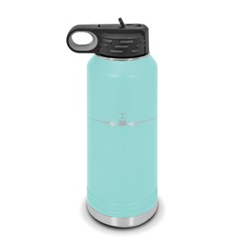 C-12 Huron Water Bottle 32 oz - Laser Engraved w/ Flip Top Removable Straw - Polar Camel - Stainless Steel - Vacuum Insulated - Double Walled - Drinkware Bottles - c12 aircraft king air 1900 - Teal