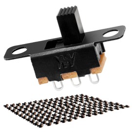 Chanzon SPDT Mini Micro Slide Switch 1p2t 2 Position 150pcs(SS12F15) 5 mm Toggle Vertical Slide Switch Panel Mount Small High Knob Vertical PCB Arduino Breadboard Electronic Dip Miniature SlideSwitch