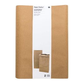 Rico Design Block Bottom Bag Large for Storage Brown Paper Bag Kraft Paper Bag Size L = 60 x 28 x 17 cm