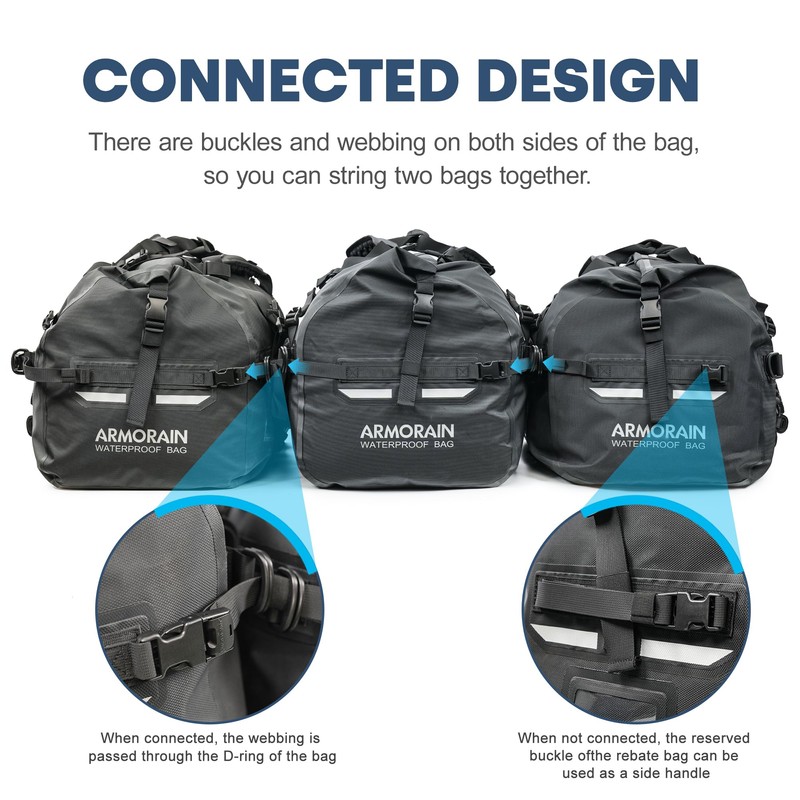 ARMORAIN 120-140L large Capacity Airtight Waterproof Travel Dry Bag,Equipped with