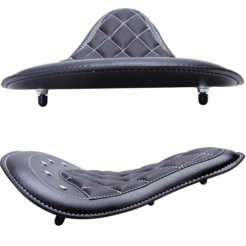 Black Motorcycle Cushion Spring Solo Seat Compatible with Honda Rebel