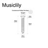 Musiclily Ultra M2.6x18mm Stainless Steel Bridge Escutcheon Screws Millimeter Flat