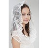 Leimandy Flowergirl Lace Veil Floret Edge Headband First Communion Veil