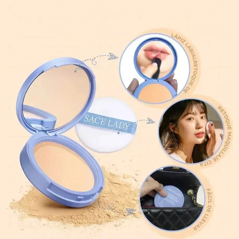 Polvo Facial Setting Oil Control, Polvo Mate, 2 Unidades