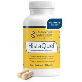 Researched Nutritionals HistaQuel - Dual-Action Histamine & Mast Cell Support Formula - Clinically Researched Flavonoid & Herbal Formula with Stinging Nettle & Black Cumin Seed Oil, 120 Capsules