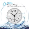 LIOOBO Bathroom Clock Bath Clock with Suction Cup Wall Clock