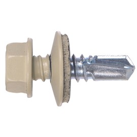 The Hillman Group 48055 14 X 7/8-Inch Beige Painted Head Lap Stitch Screw, 1-Pound, zinc