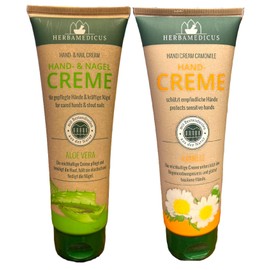 2er Pack. Herbamedicus Handcreme Kamille + ALOE VERA Hand - und Nagelcreme, 2x 125ml
