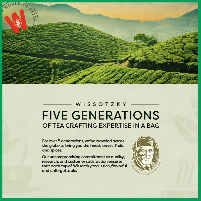Wissotzky Nana Mint Ginger & Citrus Herbal Tea,(6 Pack -