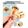 Compressed Air Distributor Triple with Couplings Brass Coupling Plug, ZITFRI
