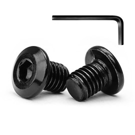 20 Sets M8 x 10 mm Flat Head Allen Screws A2 V2A Stainless Steel Black Oxide Hex Screws for Furniture Screws with Hex Key